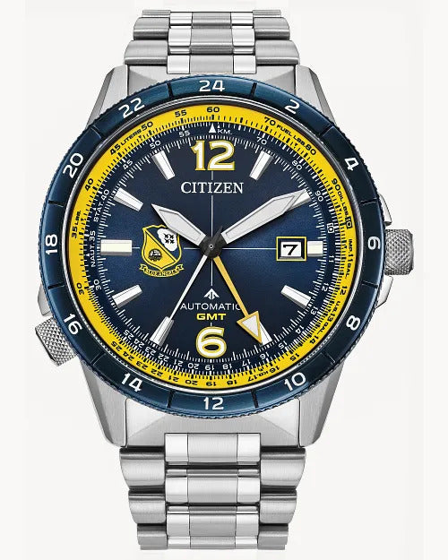 Citizen Promaster Air Gmt 44.5mm Automatic Stainless Steel Watch 