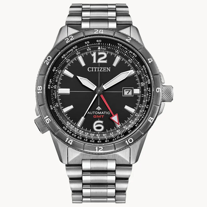 Citizen Promaster Air Gmt 44.5mm Automatic Stainless Steel Watch 