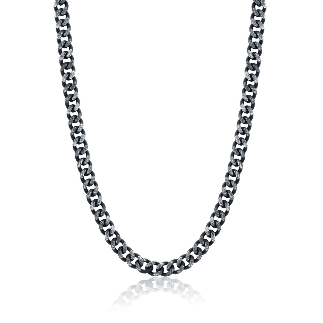 Italgem Black Stainless Steel 24" 8MM Curb Chain.