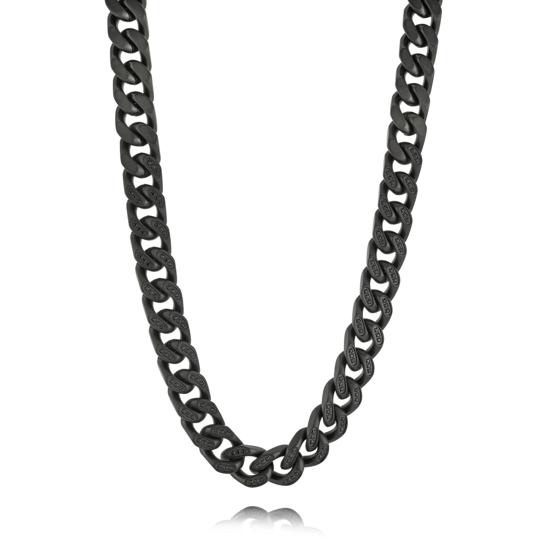 Italgem Steel Curb Link Chain Necklace 9.4mm