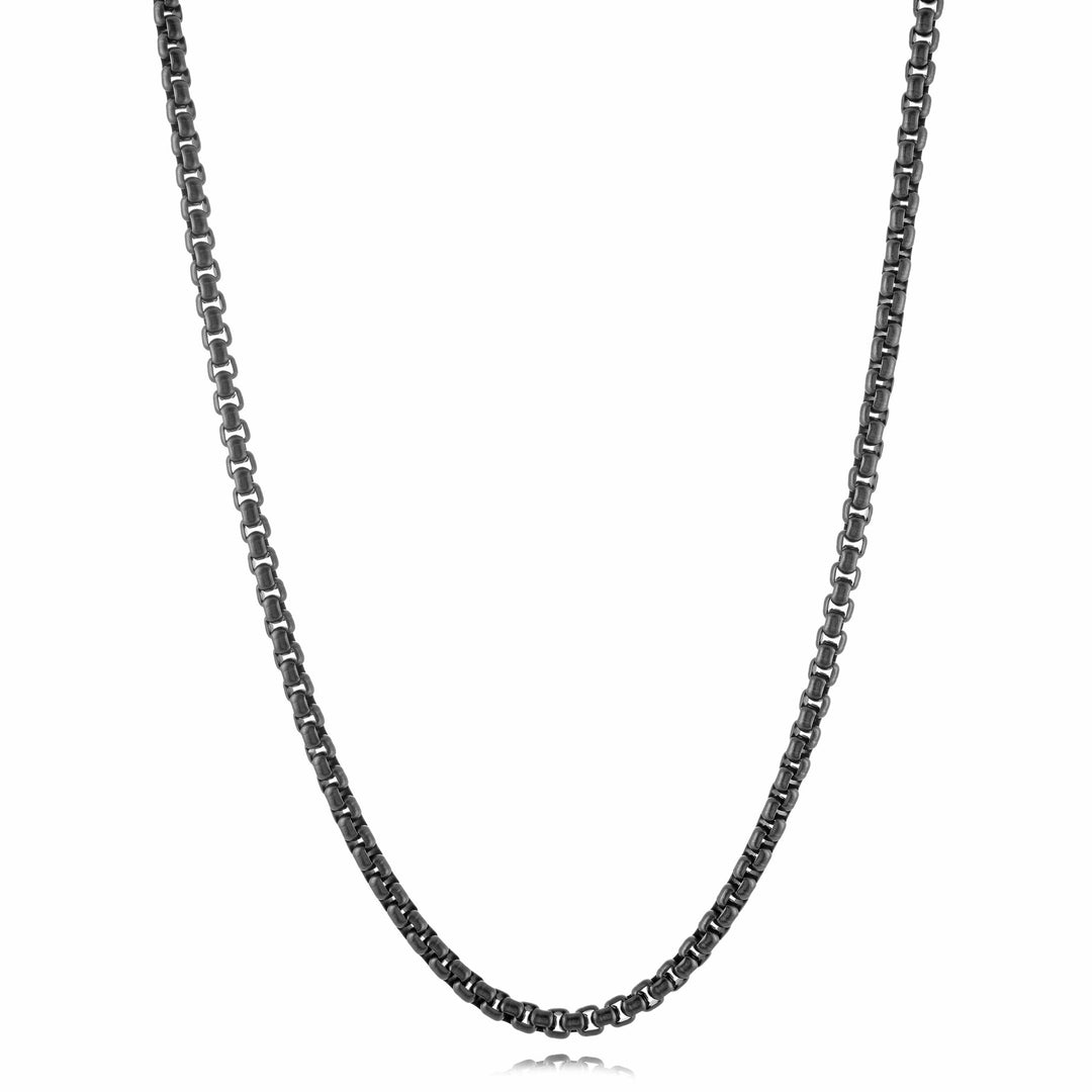 Italgem Steel 24" Black IP Plated Box Chain.