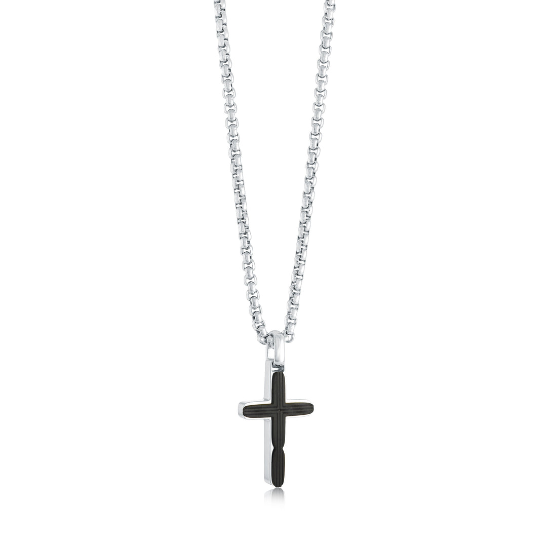 Italgem Steel Black-Ip Center Micro Cross