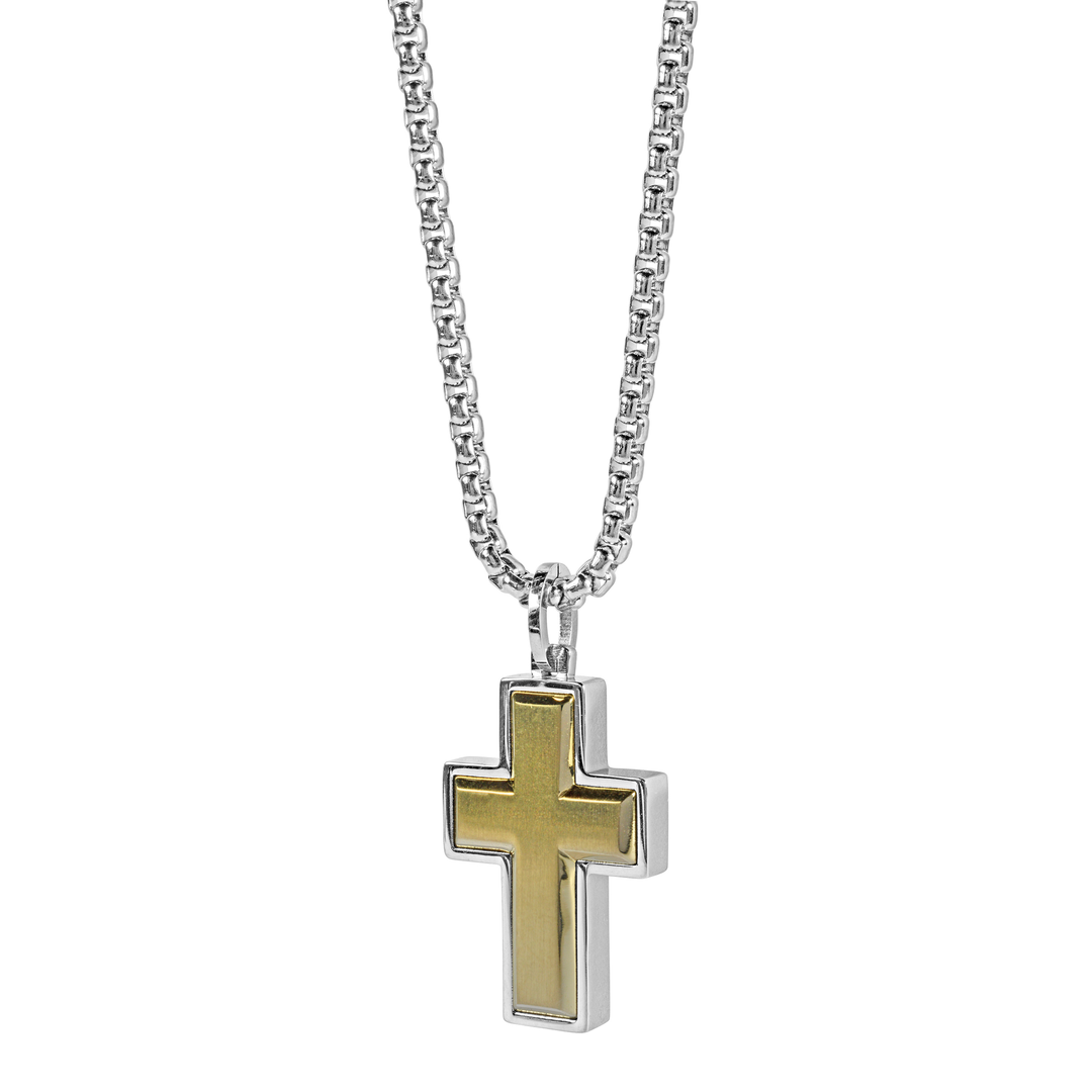 Italgem Steel Edged Cross Pendant