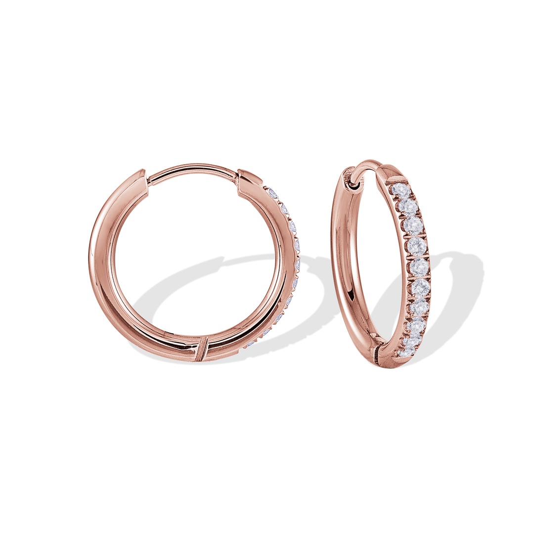 Italgem Steel Gemstone Hoops 17.5mm