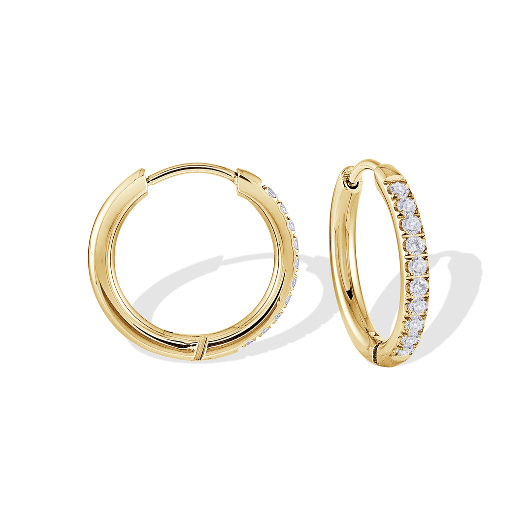 Italgem Steel Gemstone Hoops 17.5mm