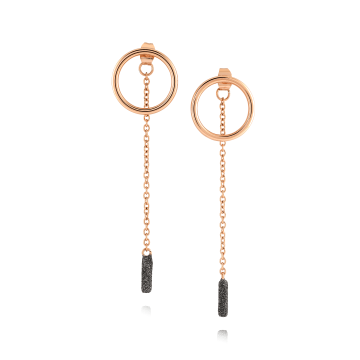 Italgem Steel Stardust Drop Earrings