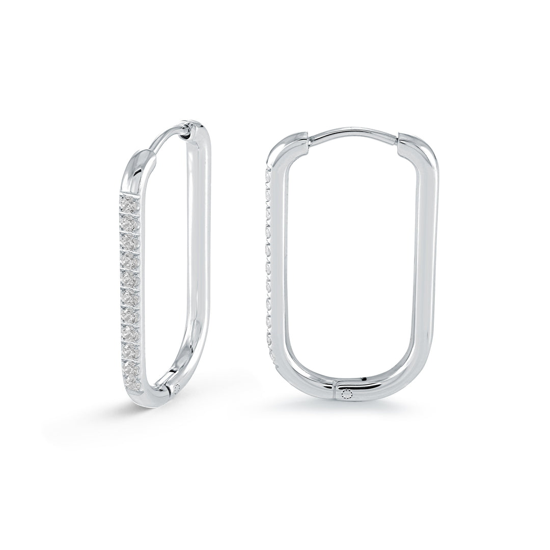 Veloria 26mm Oval Eternity Cz Hoops