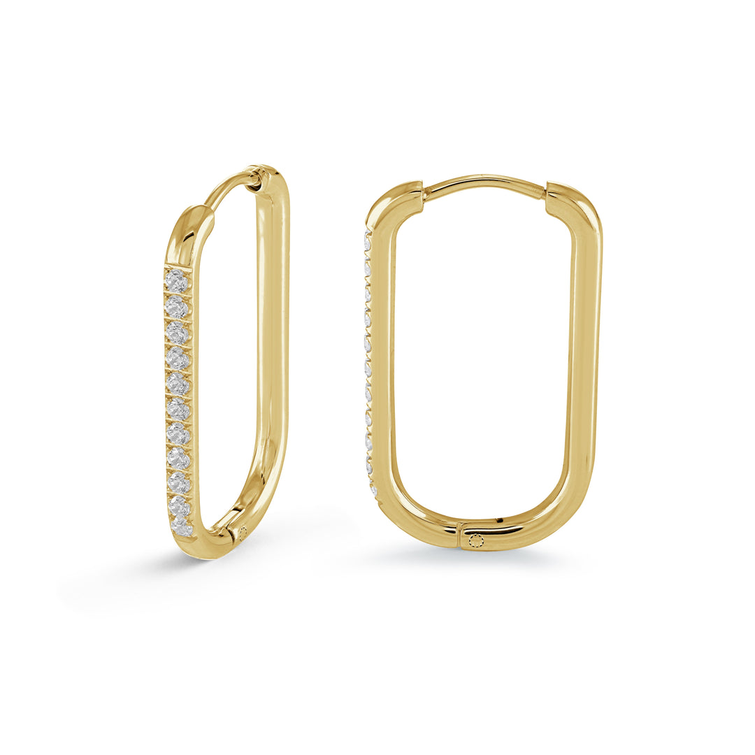 Veloria 26mm Oval Eternity Cz Hoops