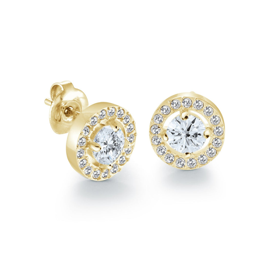 Veloria 8.5mm Circle-Cz Halo Studs