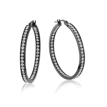 Italgem Steel Double Layer Gem Hoops 40mm