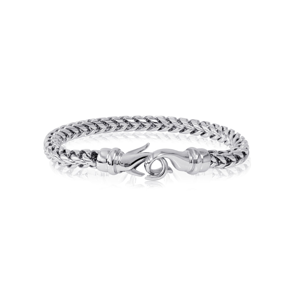Italgem Steel Round Franco Link Bracelet 6mm