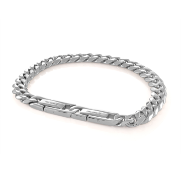 Italgem Steel 8" 7.7mm Curb Link Bracelet.