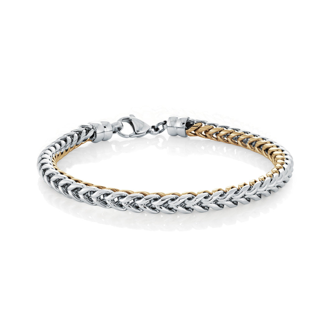 Italgem Steel Round Franco Link Bracelet 5mm