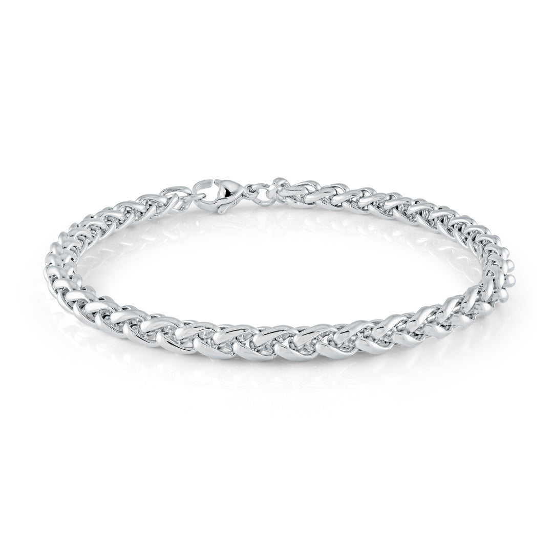 Italgem Steel Wheat Link Bracelet 5mm