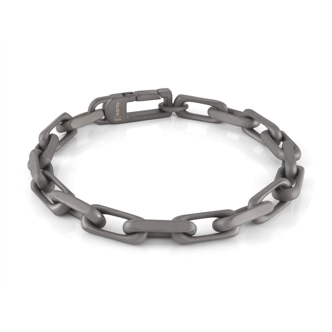 Italgem Steel Oval Link Bracelet 7mm