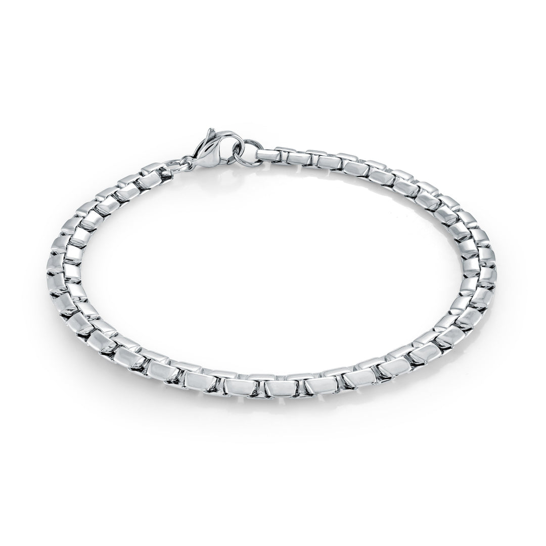 Italgem Steel 5.7mm Flat Box Steel Bracelet