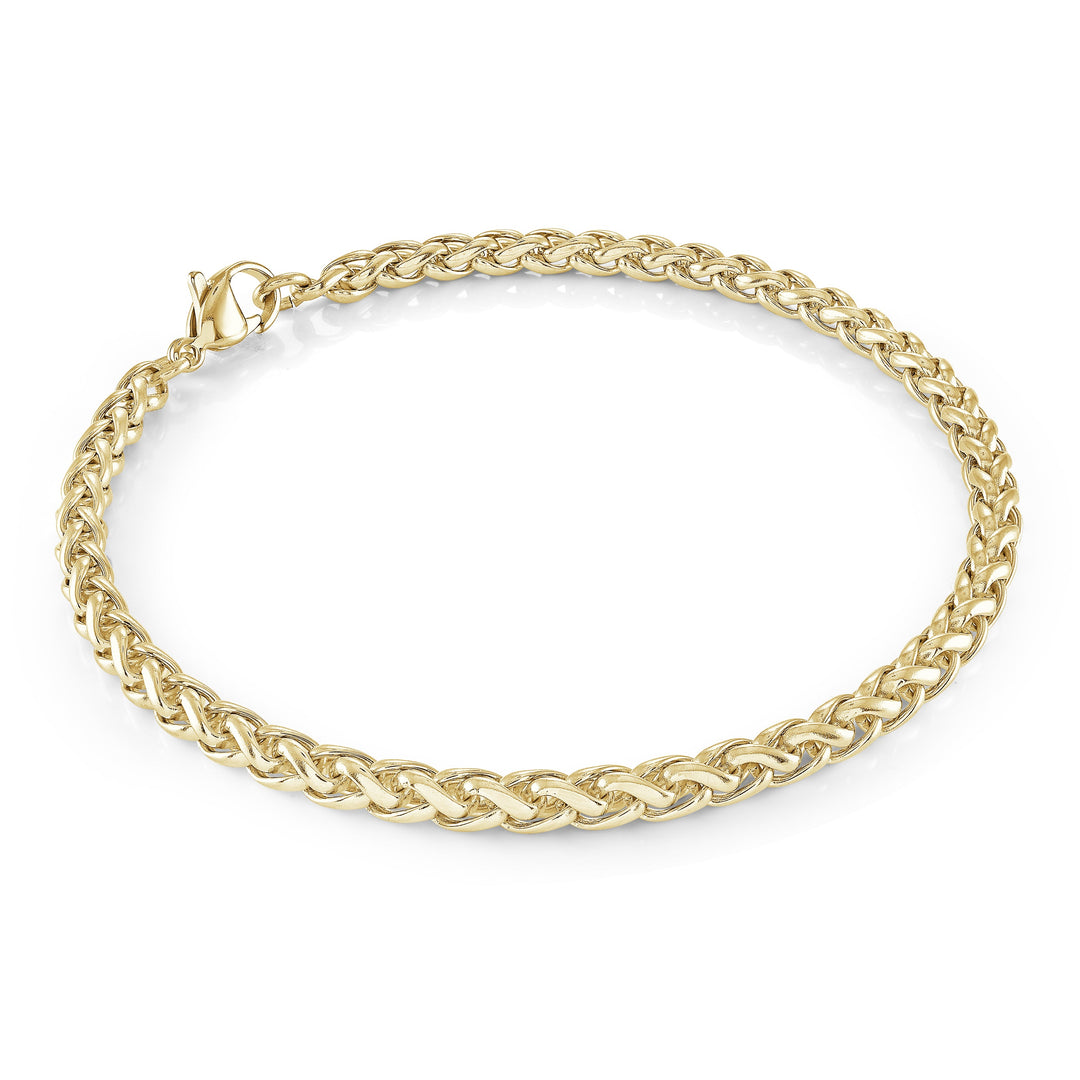 Italgem Steel 4mm Wheat Link Bracelet