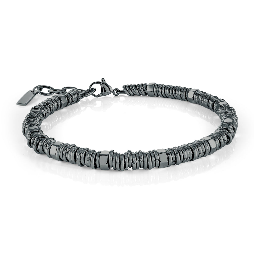 Italgem Steel 5mm Ring Beads Steel Bracelet