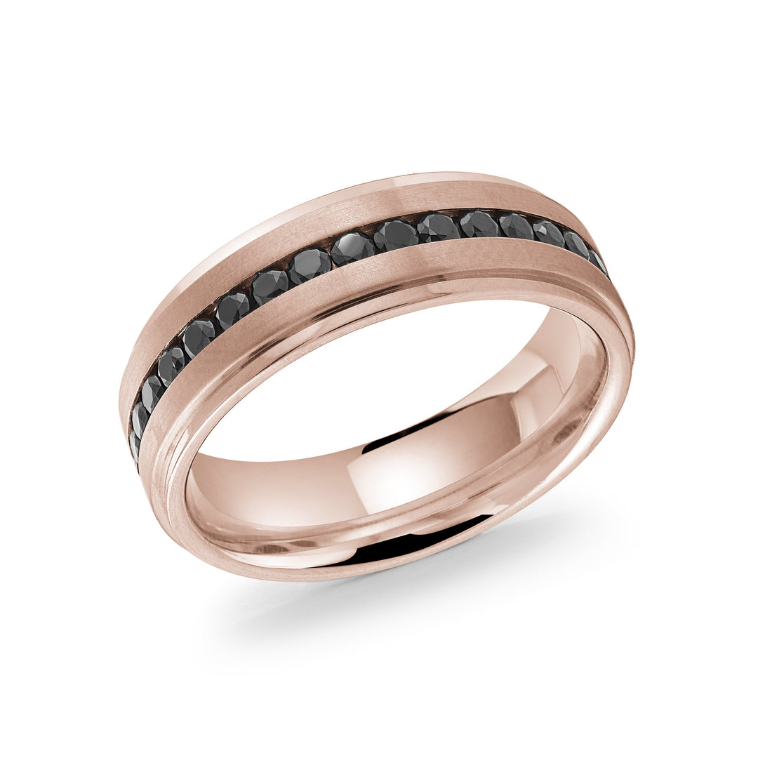 Italgem Steel Gem Lined Ring 7mm