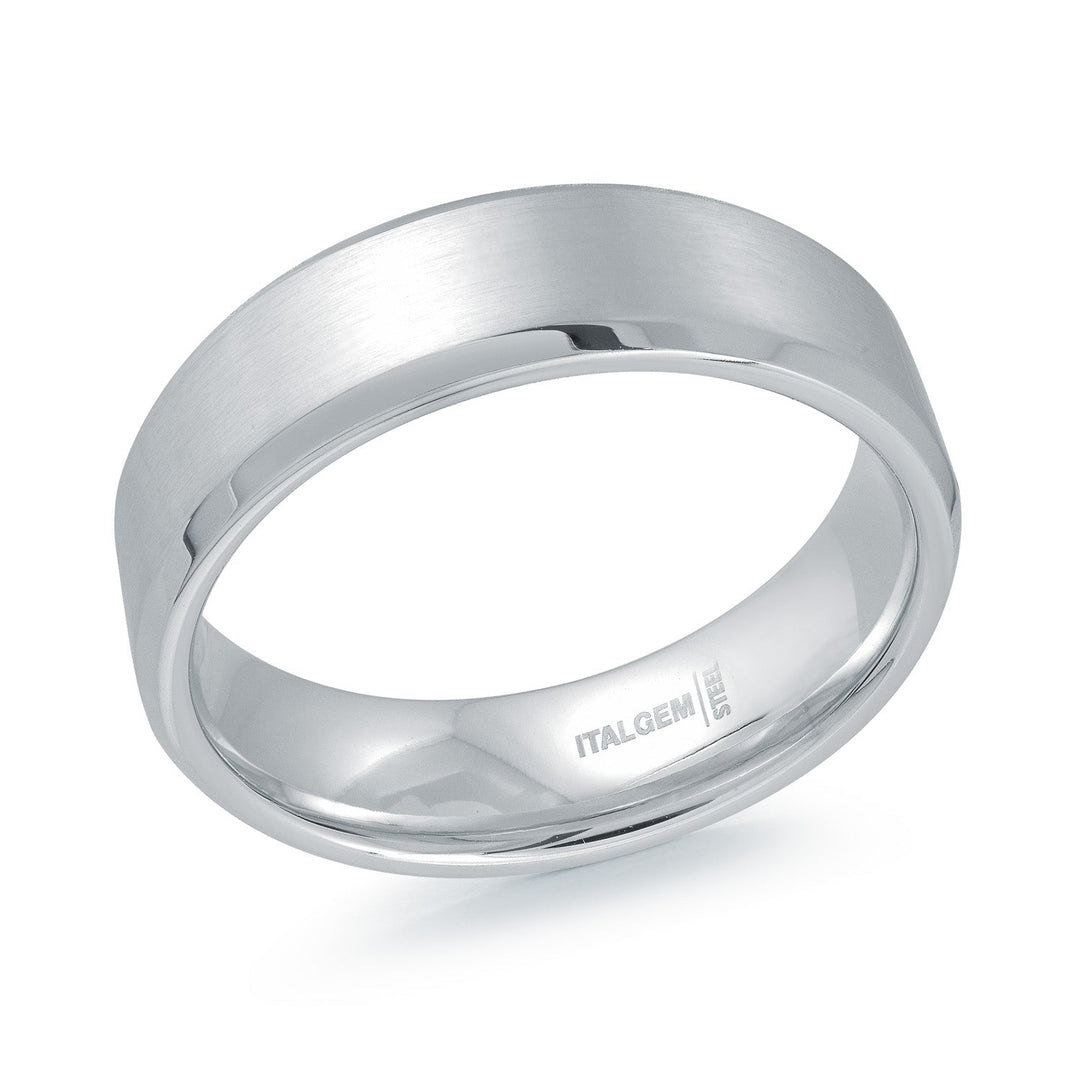 Italgem Steel Beveled Steel Ring 6.5mm