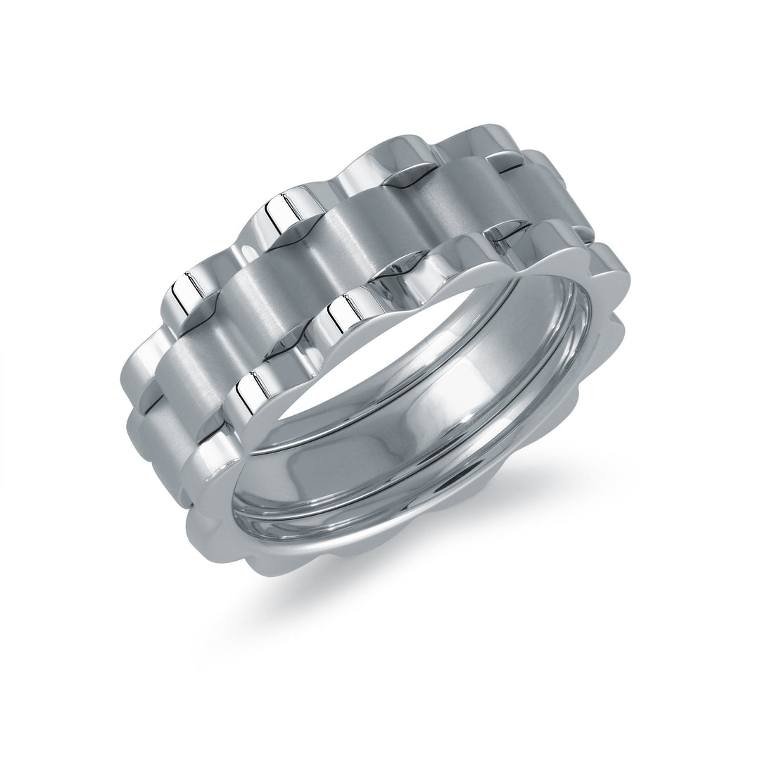 Italgem Steel Watch Link Ring 8mm