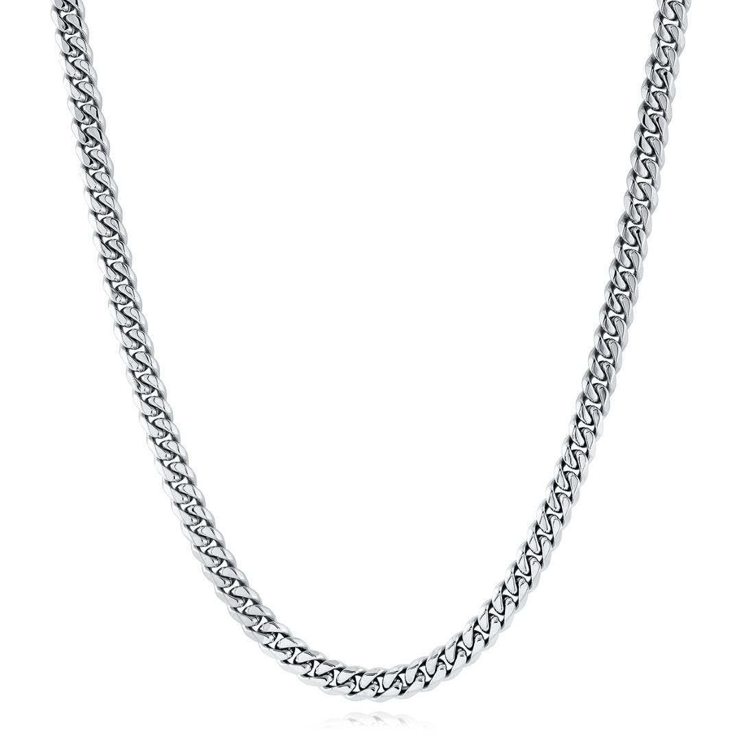 Italgem Steel Stainless Steel 7.7mm Curb Key Clasp 22" Chain