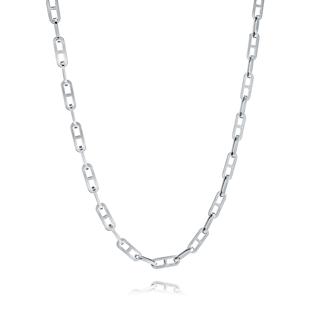 Italgem Steel 5.5mm Oval Link Chain Necklace
