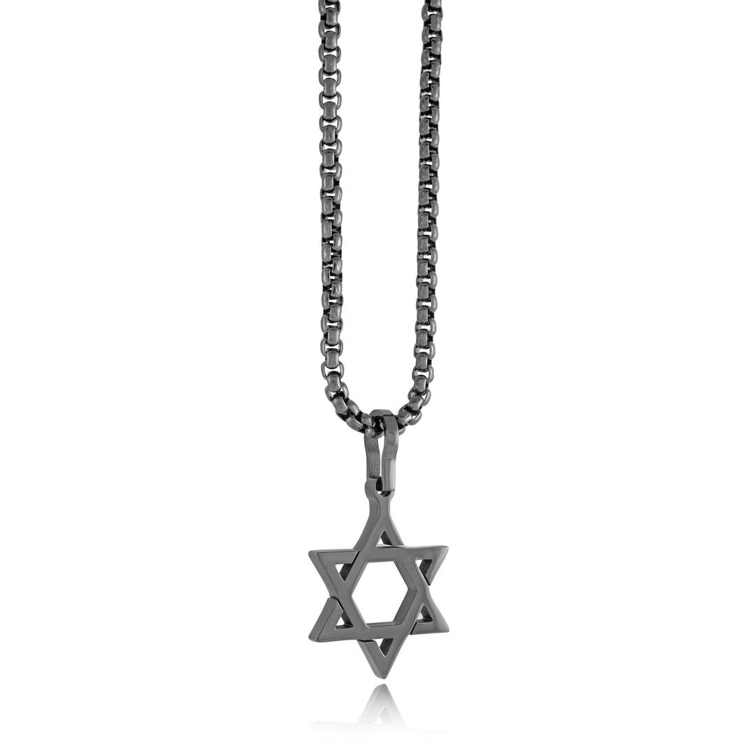 Italgem Steel Classic Star Of David Pendant
