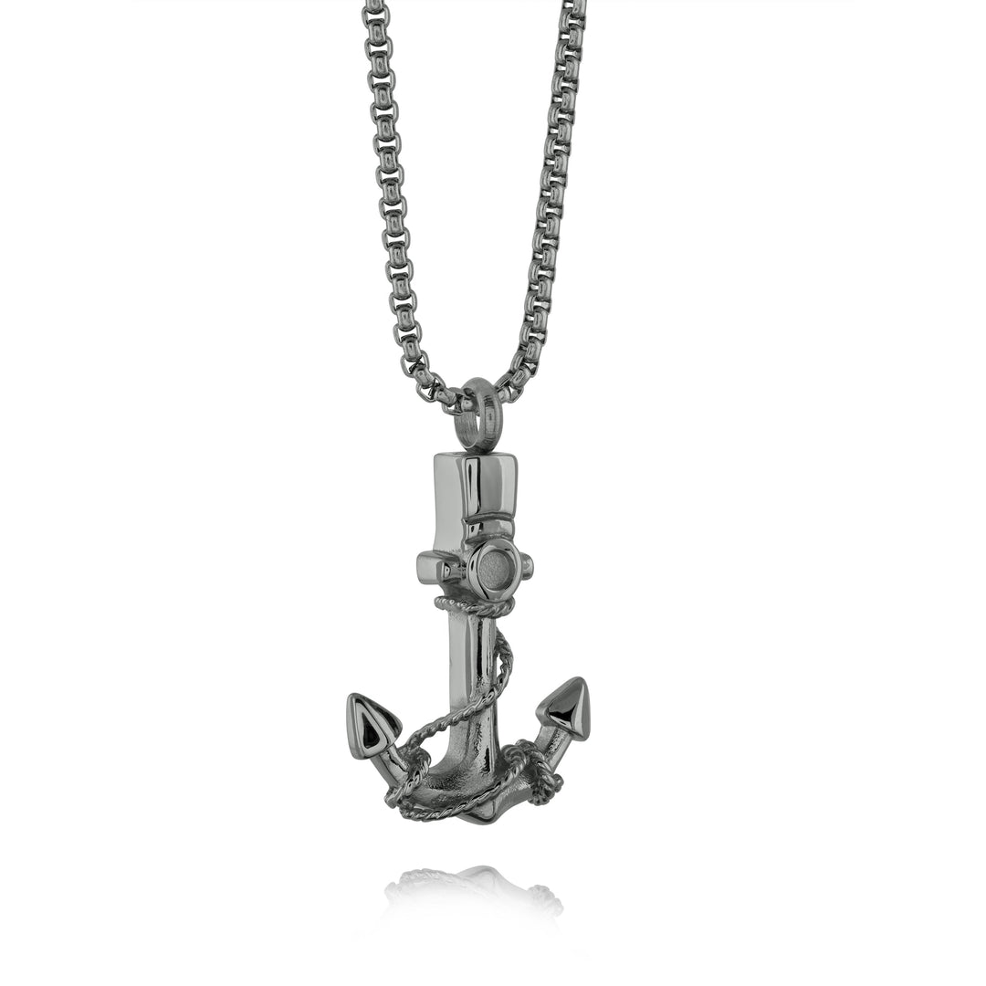 Italgem Steel Memorial Anchor Urn Pendant
