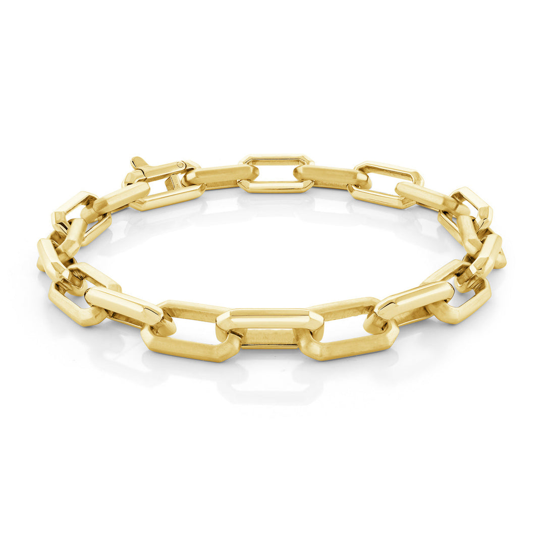 Italgem Steel Rectangular Link Bracelet 6.5m