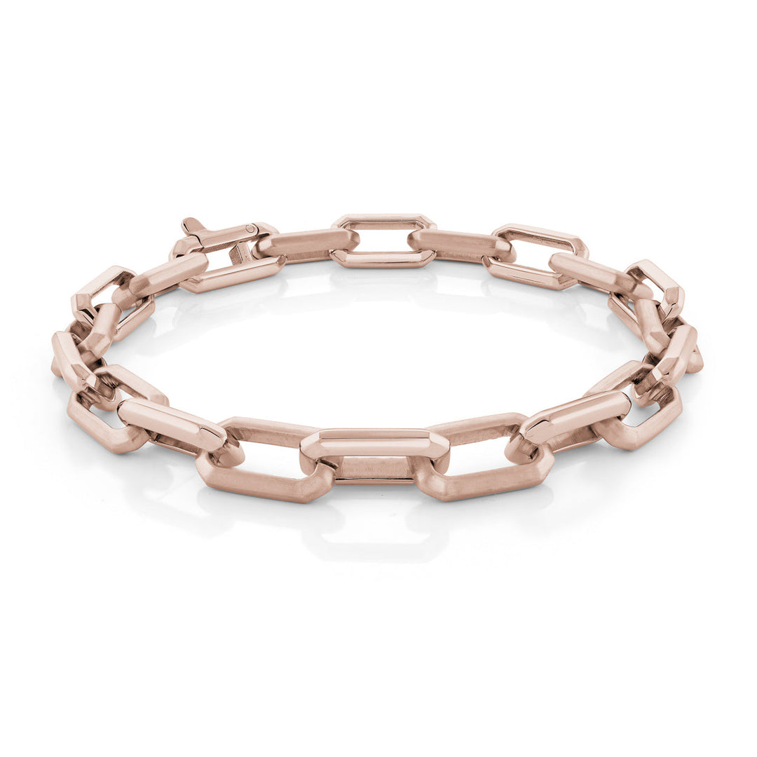 Italgem Steel Rectangular Link Bracelet 6.5m