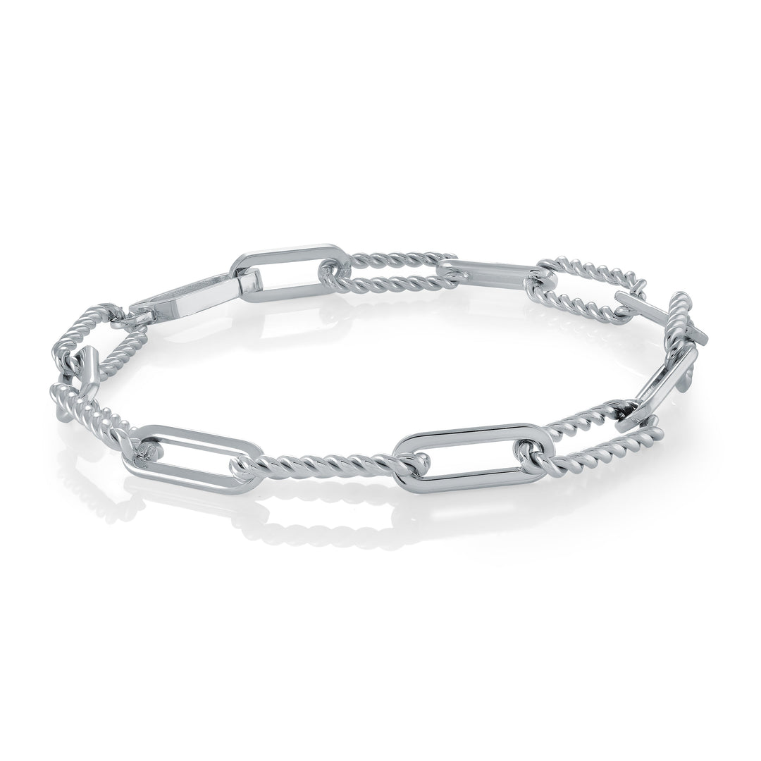 Italgem Steel Oval Link Bracelet 7.2mm