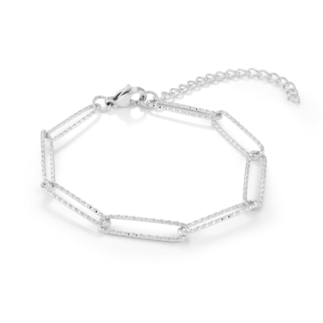 Veloria Oval Link Sparkle Bracelet
