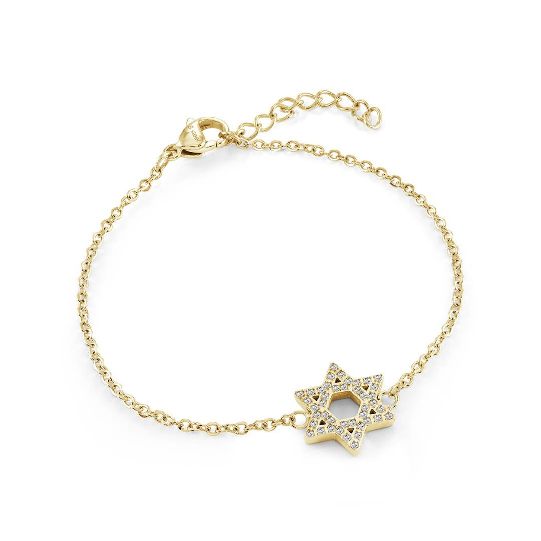 Veloria Cz Star-of-David Bracelet