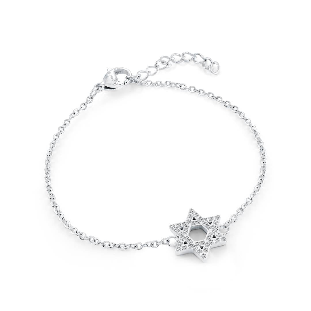 Veloria Cz Star-of-David Bracelet