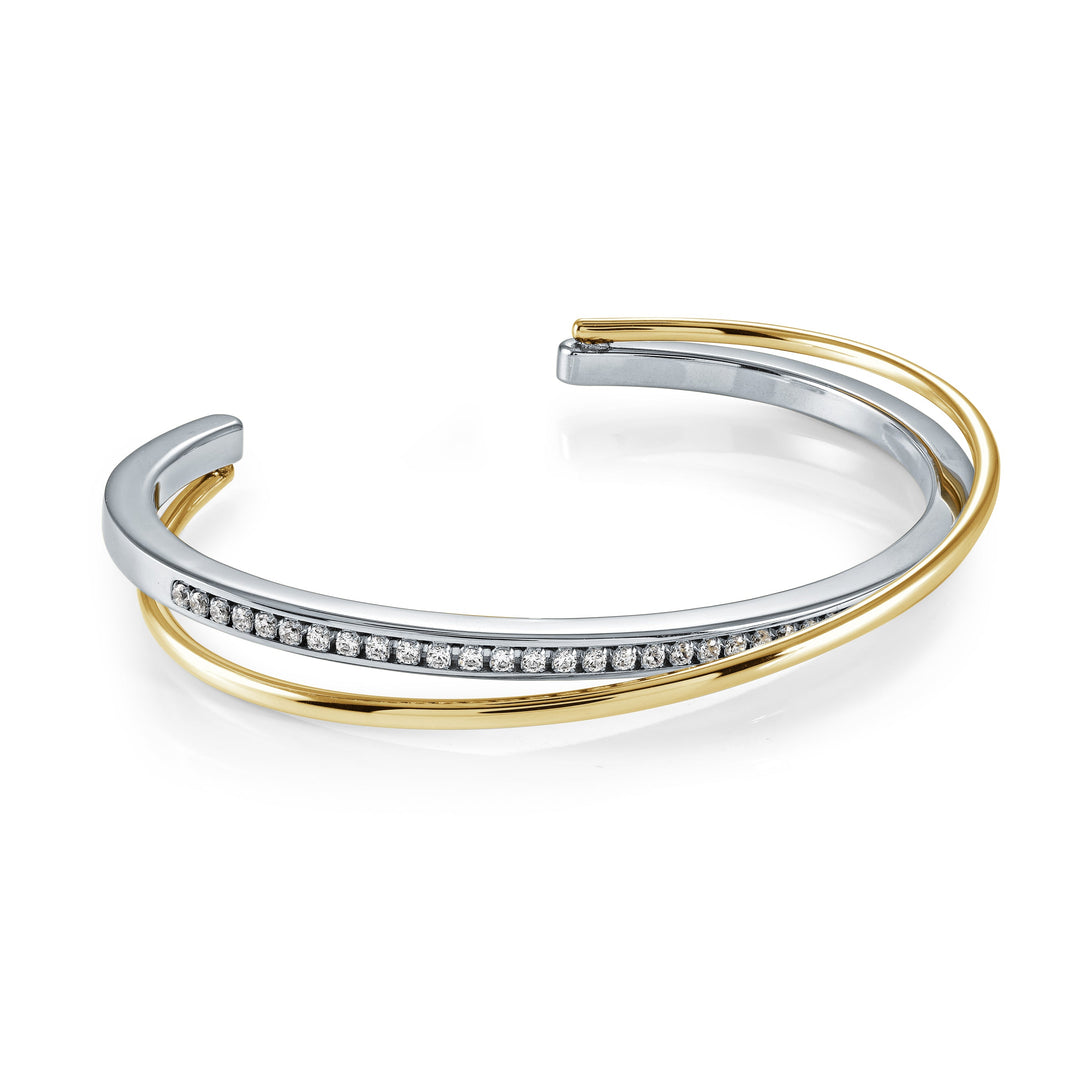Veloria White-Cz Overlap Bangle