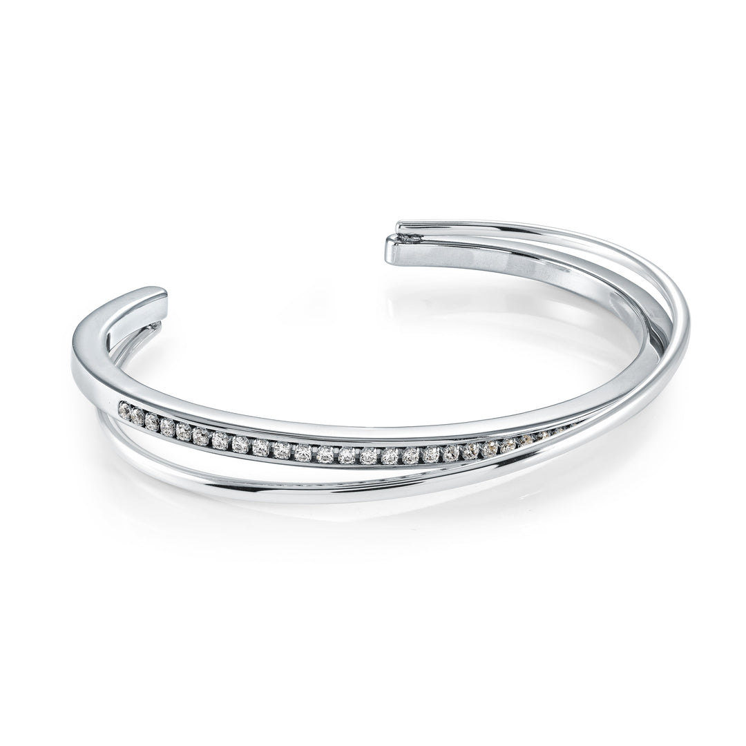Veloria White-Cz Overlap Bangle