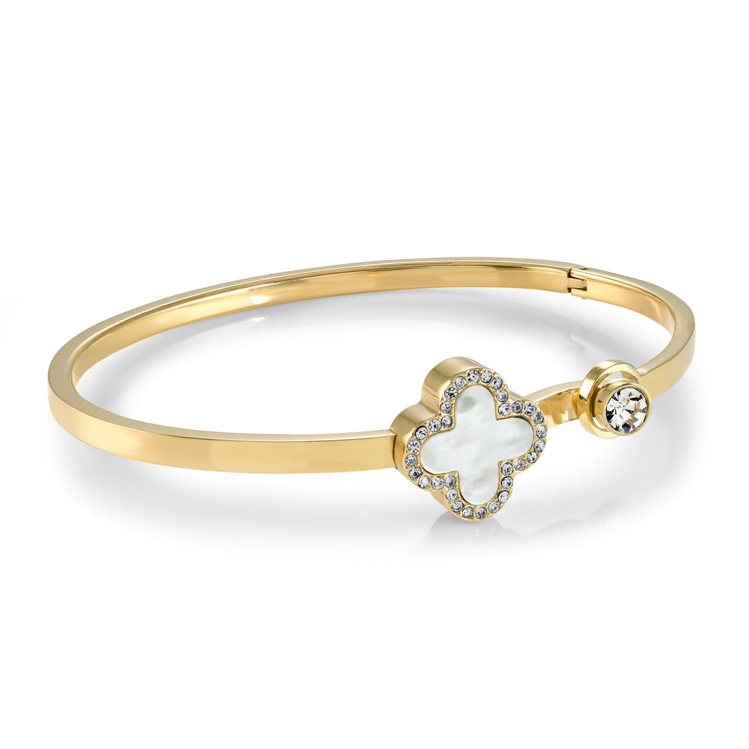 Veloria 3mm Lucky-Clover Bangle