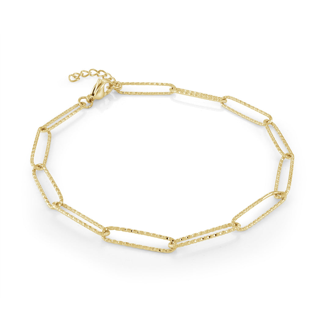 Veloria Oval 10" Link Sparkle Anklet
