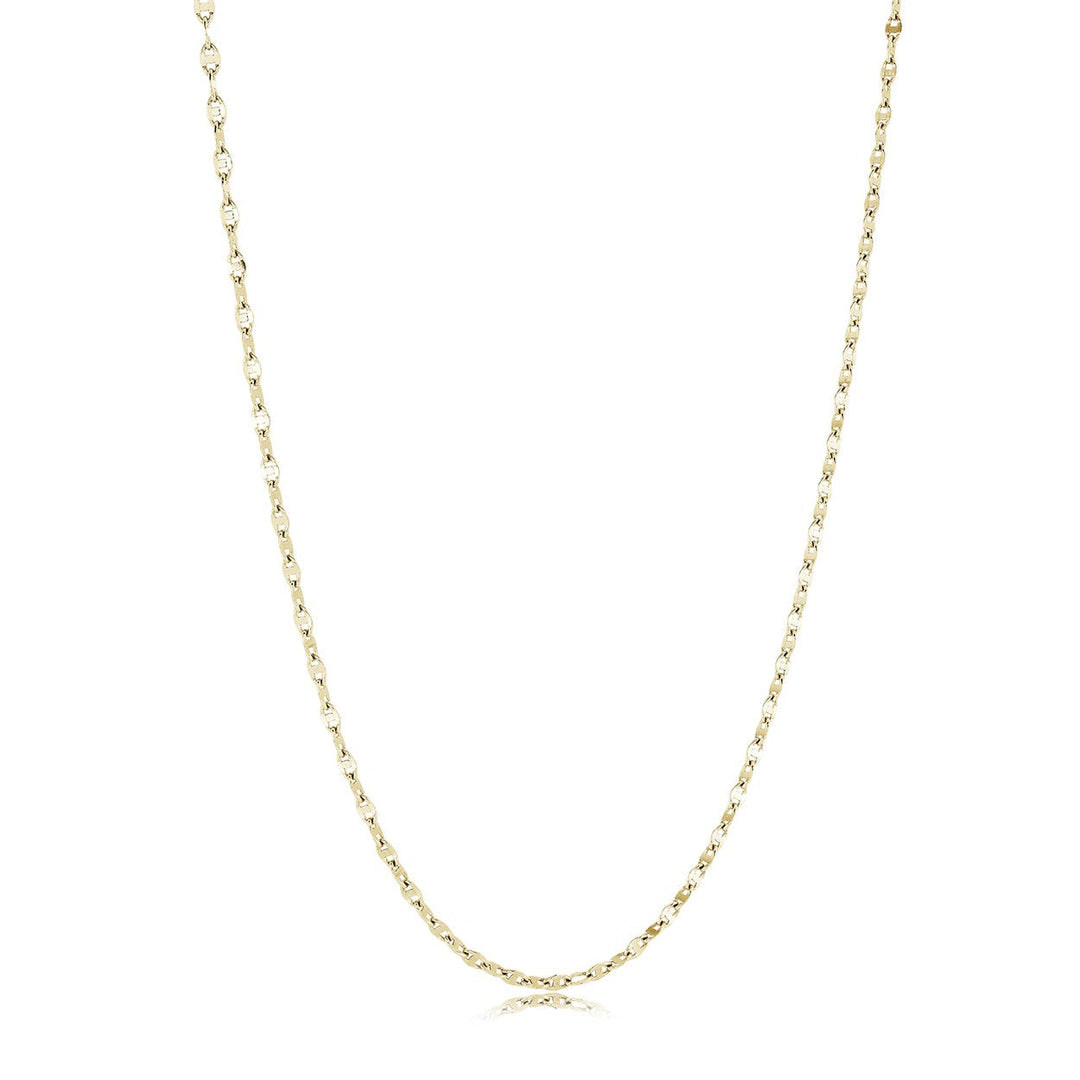 Veloria Gold IP Stainless Steel 2.2mm Mariner 18" Chain