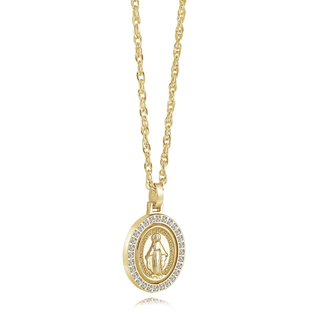 Veloria Cz-Edge Virgin Mary Pendant