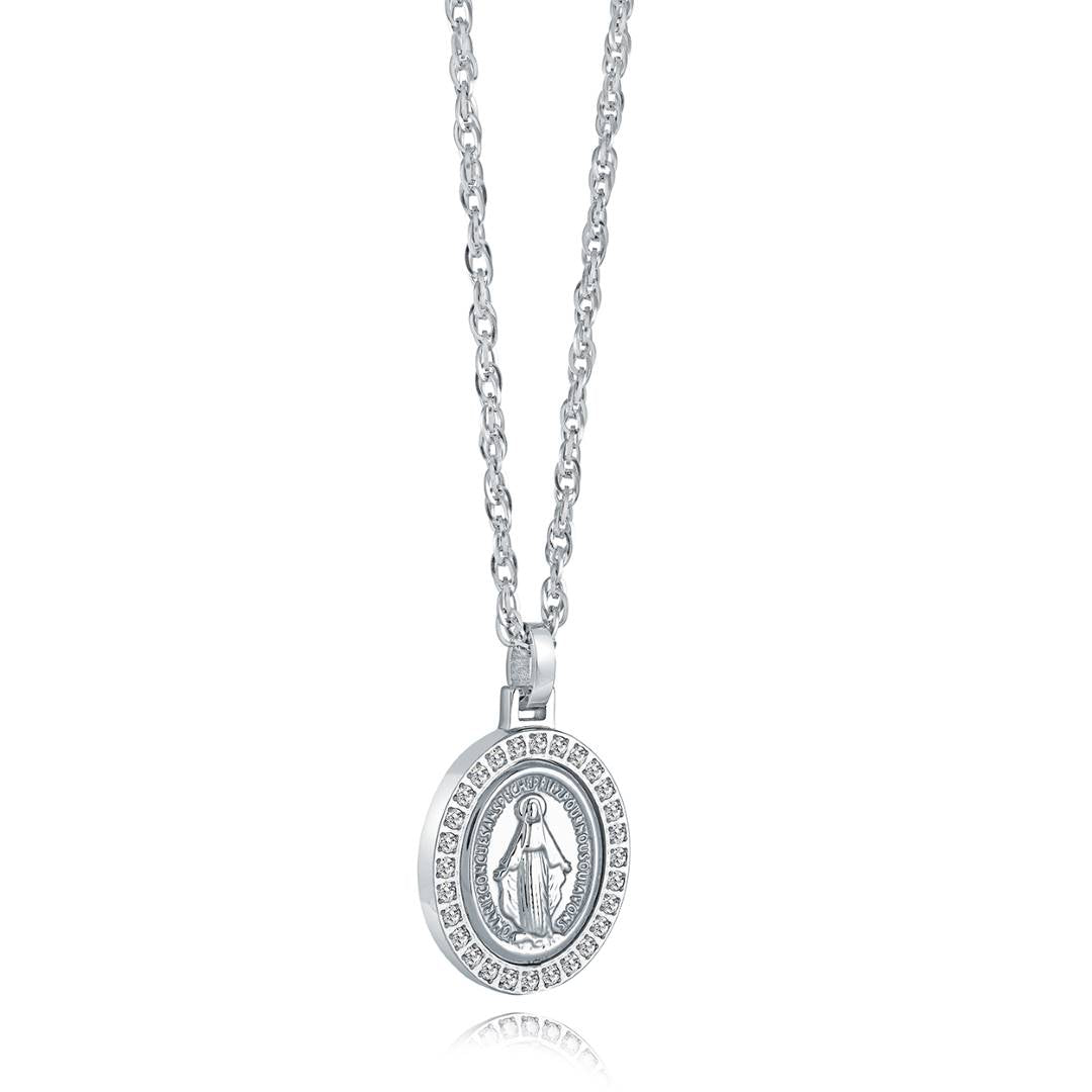 Veloria Cz-Edge Virgin Mary Pendant
