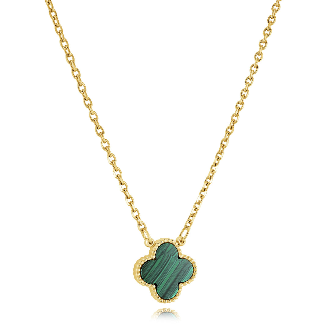 Italgem Steel Malachite Pendant