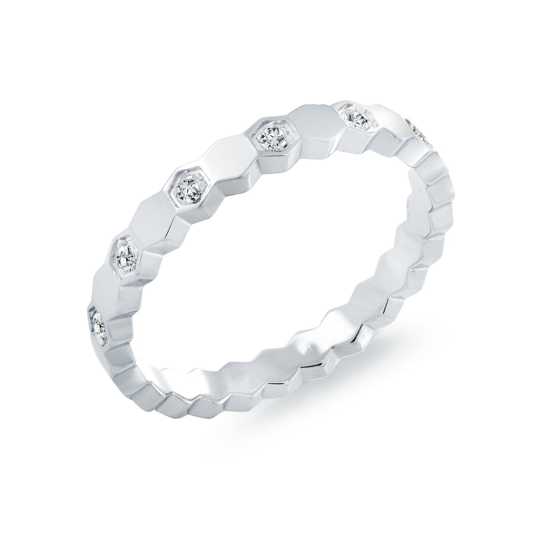 Veloria Honeycomb Cz Ring
