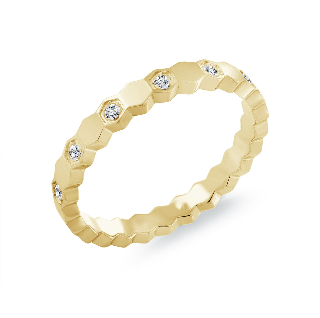 Veloria Honeycomb Cz Ring