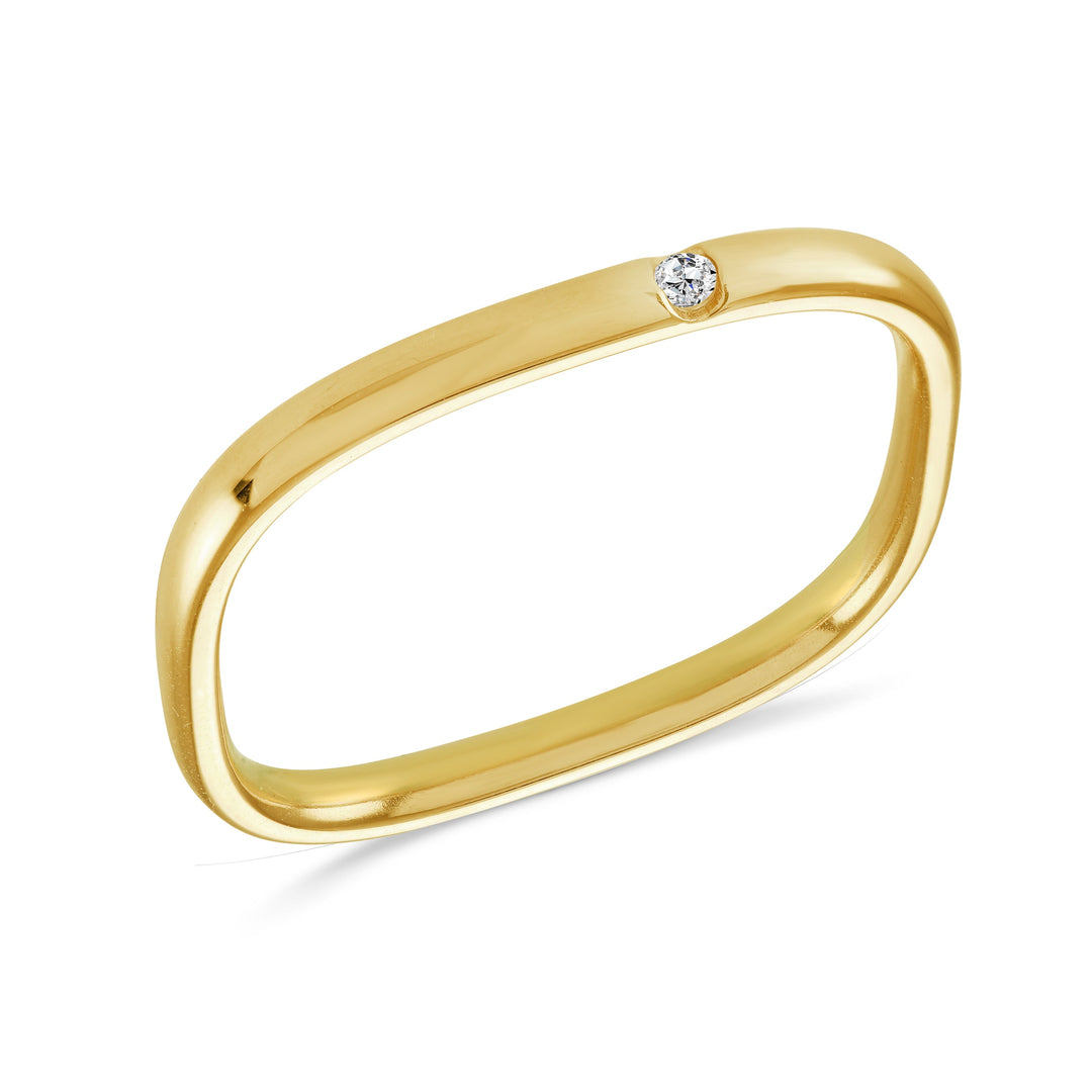 Veloria 2mm Single-Cz Square-Ring