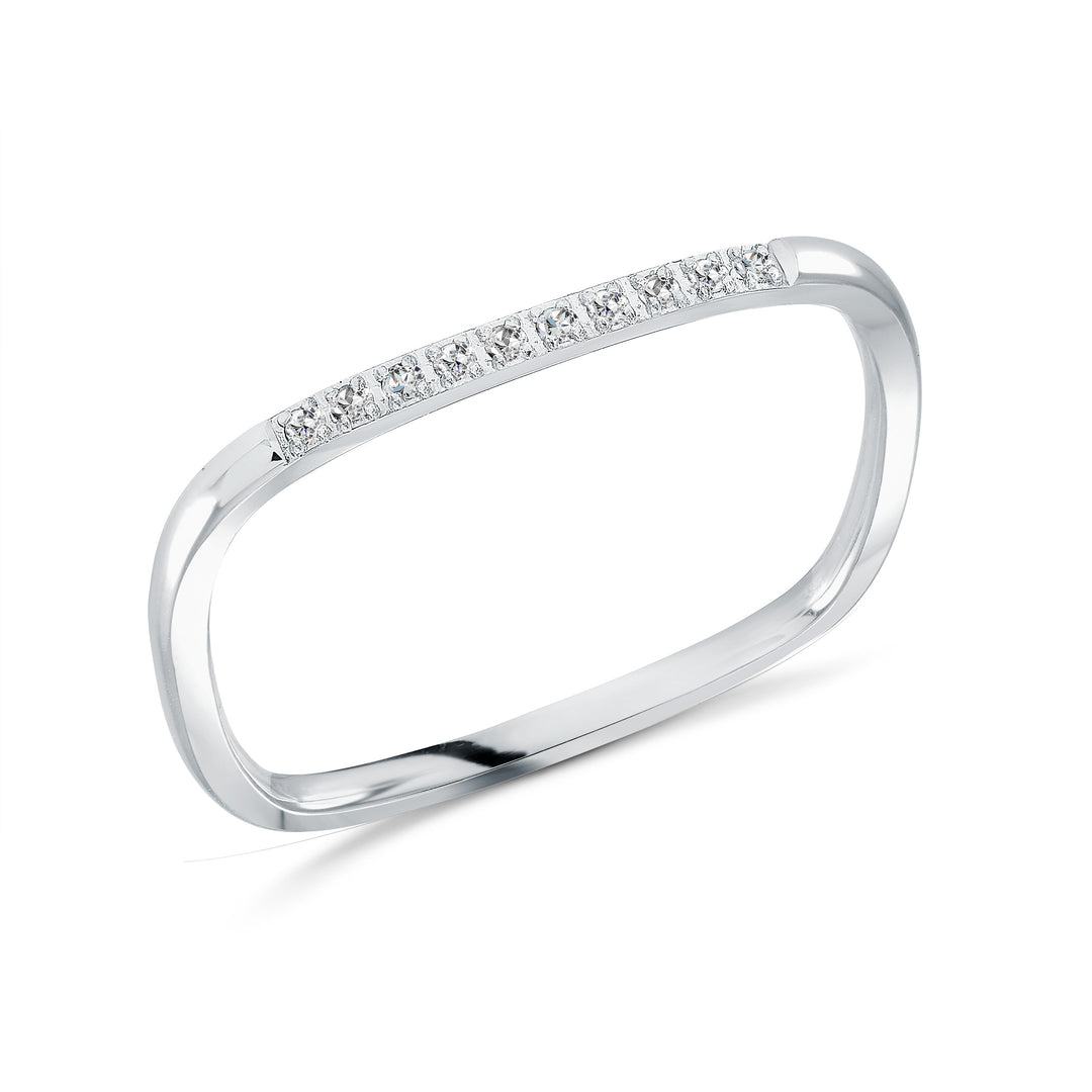 Veloria 2mm Multi-Cz Square-Ring
