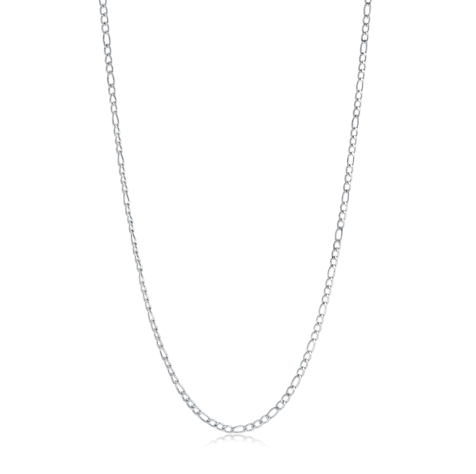 Italgem Steel 3mm Figaro Chain Necklace
