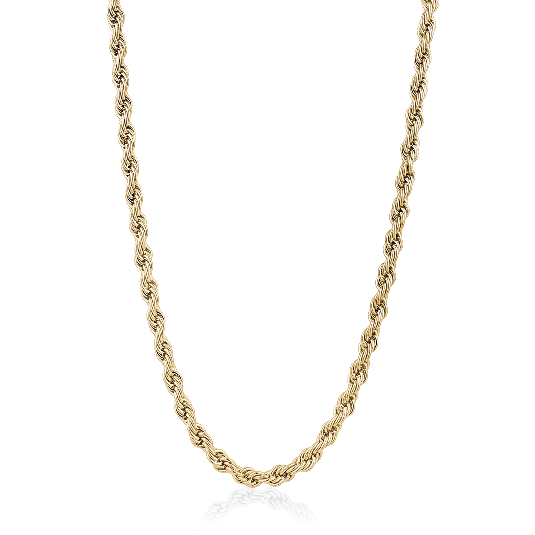 Italgem Steel Gold IP Plated 22" 3mm Rope Chain.