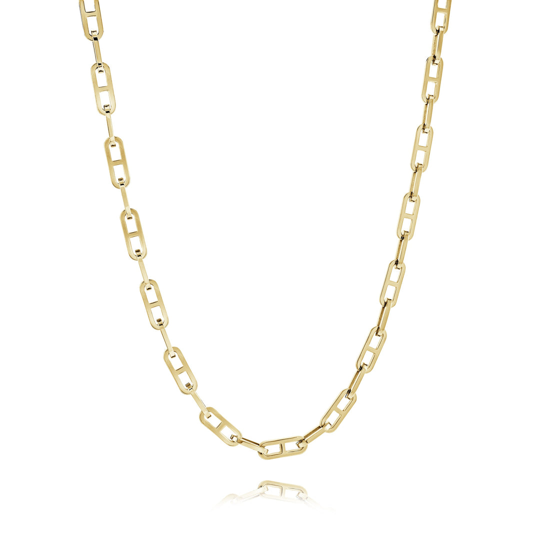 Italgem Steel 5.5mm Oval Link Chain Necklace